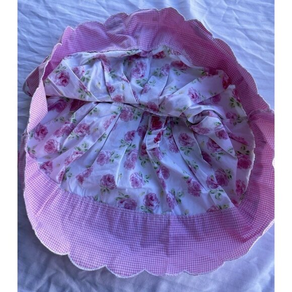 Vintage Blueberi Boulevard Girls Sz 12 Months Floral Dress Pink Red Rose - Picture 8 of 16